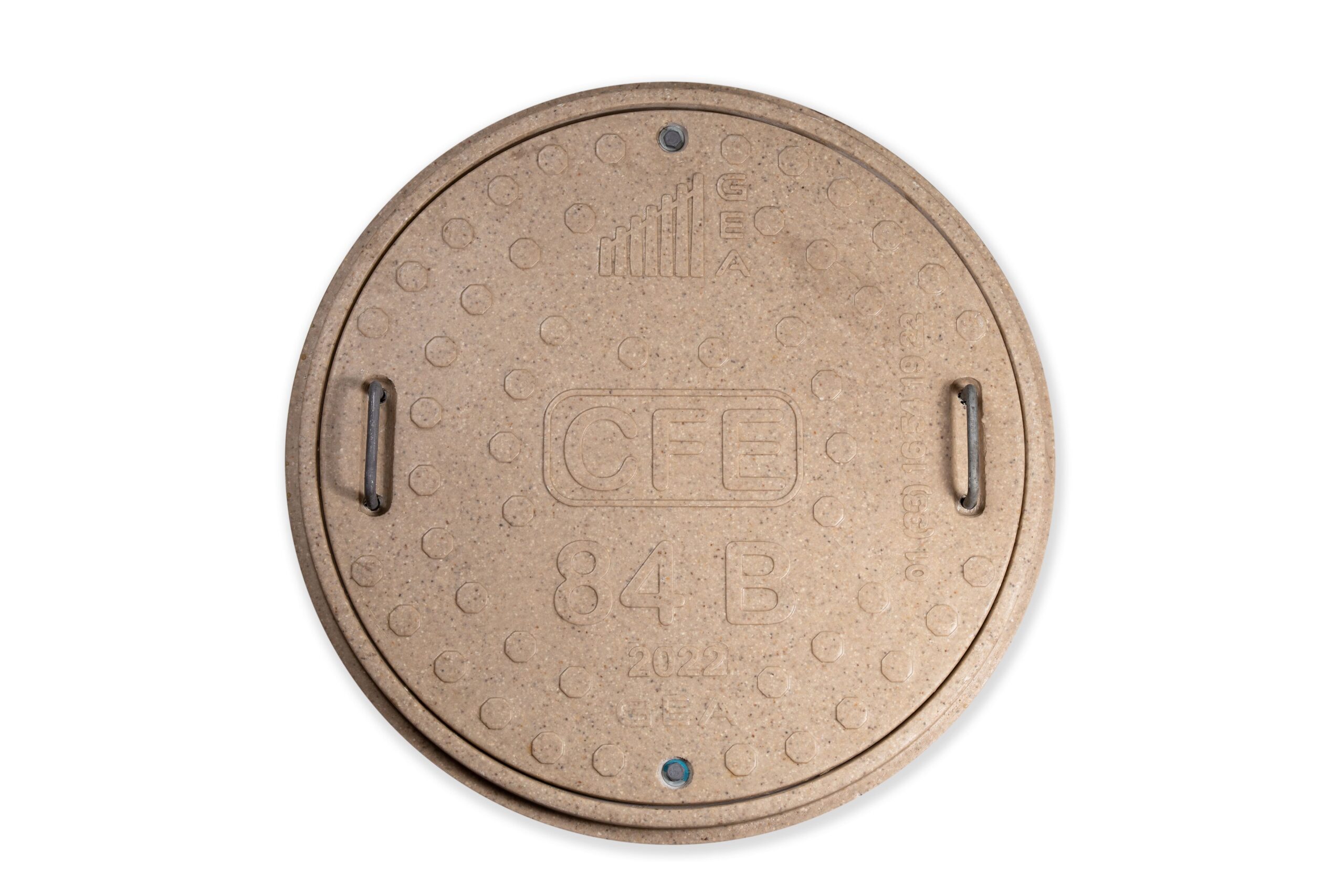 JUEGO DE ARO Y TAPA 84-A SIN BISAGRA CONCRETO POLMERICO CFE