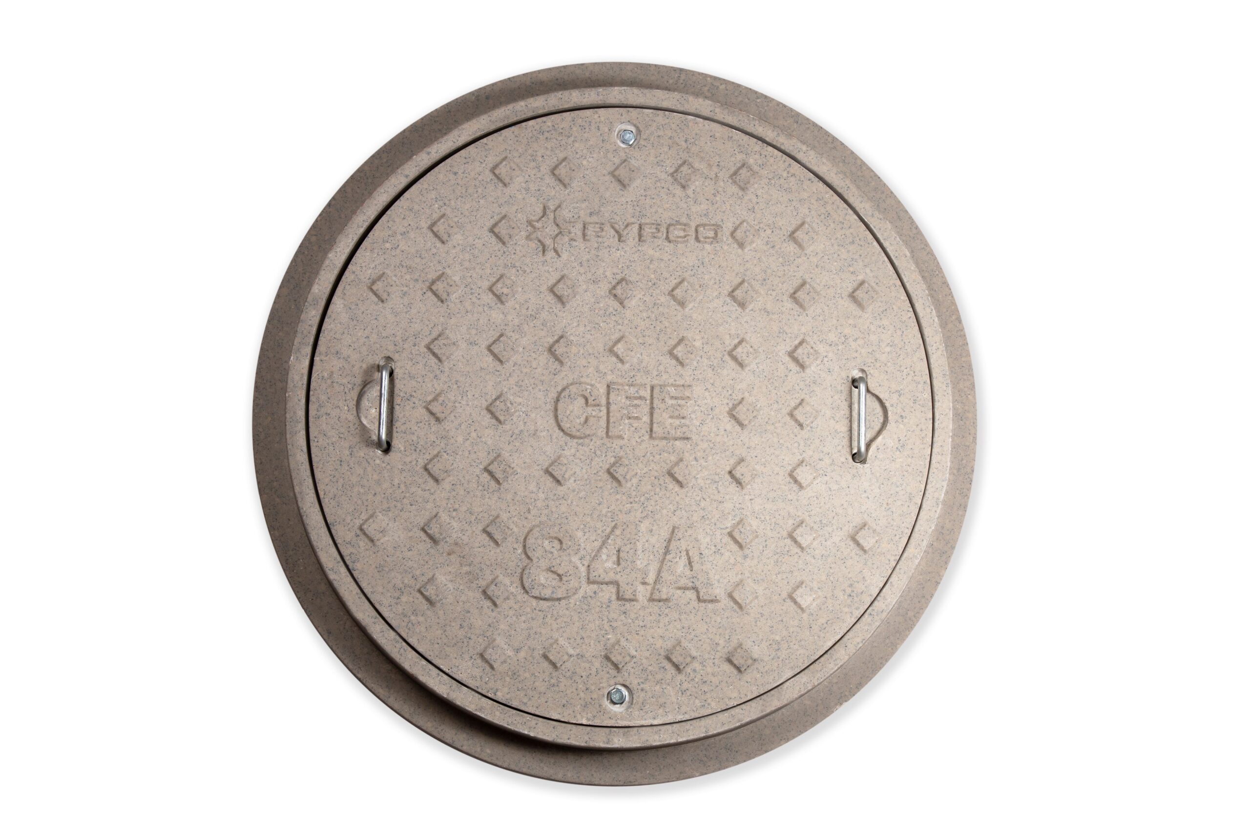 JUEGO DE ARO Y TAPA 84-B SIN BISAGRA CONCRETO POLIMERICO CFE